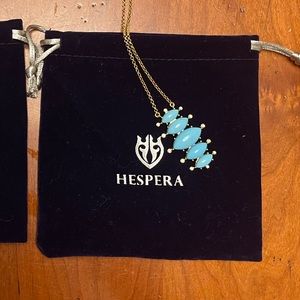 Hespera Gold Sleeping Beauty Turquoise Necklace